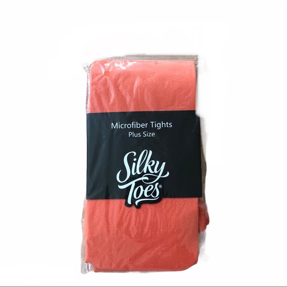 Silky Toes Tights Plus Size Orange 10-12 - Picture 5 of 5